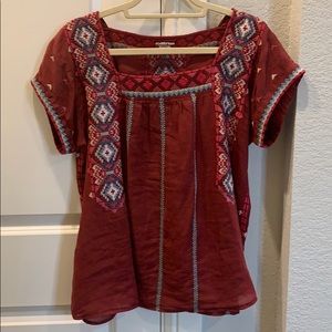 Johnny Was embroidered blouse